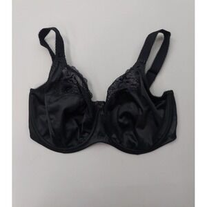 Elomi Bra 36J Black Lace Underwire Morgan 4111 Unpadded Adjustable Straps